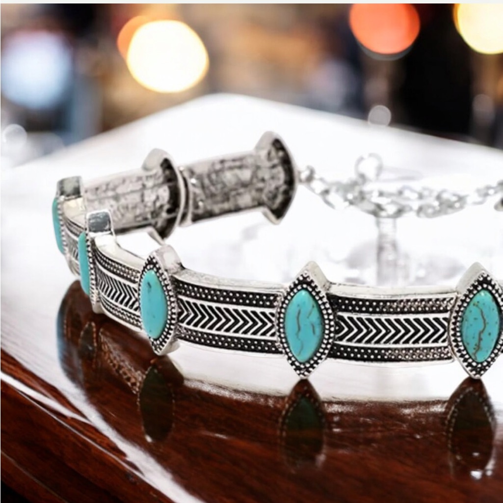 Western Choker Necklaces For Vintage Western Turquoise Choker Necklace Bohemi